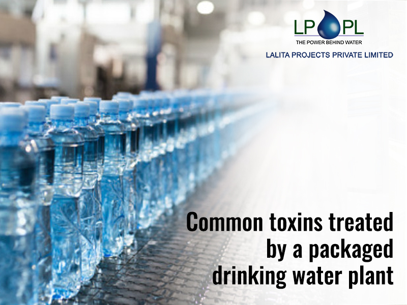 Common toxins treated in packaged drinking production